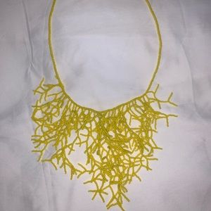 Yellow “Coral” Beaded Necklace